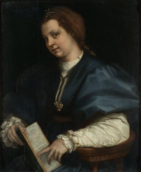  Lady with a book of Petrarch's rhyme